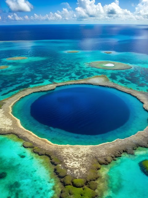 Great blue hole in Belize