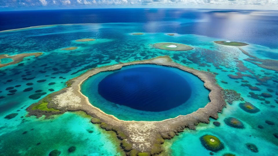 Great blue hole in Belize